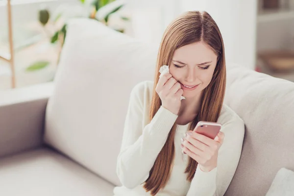 Parting ex-boyfriend sit people modern technology concept. Close