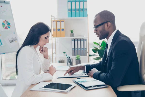 Two international, successful, professional partners in classy s — Stock Photo, Image