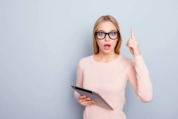 ¡Ajá! Mensaje tecnología moderna personas inteligencia personas —  Fotos de Stock