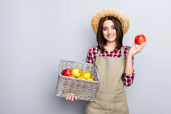 Cuidado caída divertida camisa a cuadros paja casual heno árbol comprar vendedor g —  Fotos de Stock