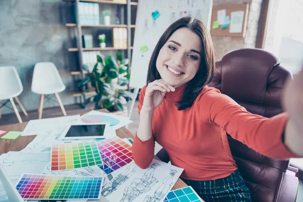 Hacer estudio elección creativa fotografiando dentadura alegre paz enjo —  Fotos de Stock