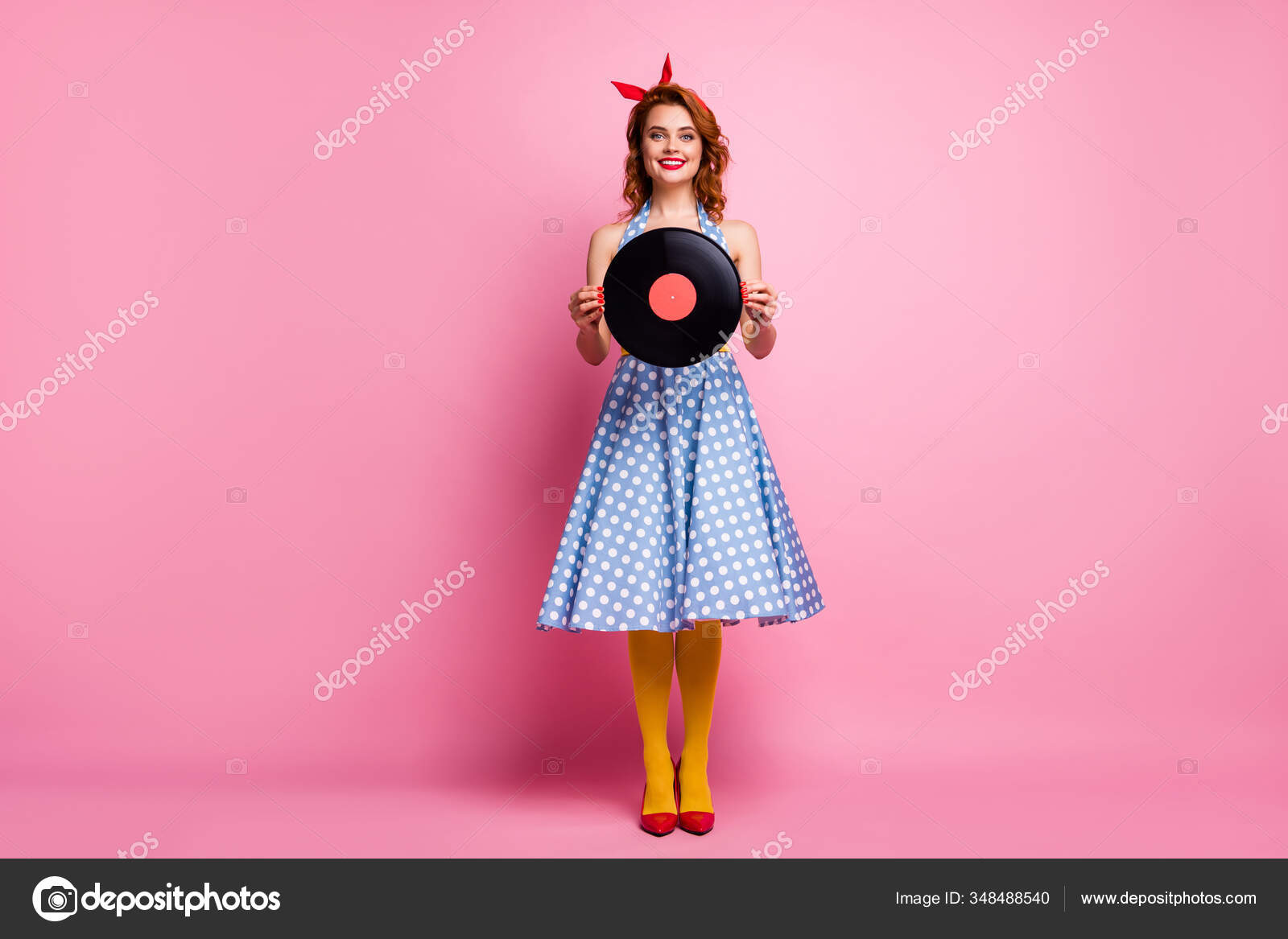 Vestido De Festa Pontilhado Rosa De Alta Qualidade, Roupa Para