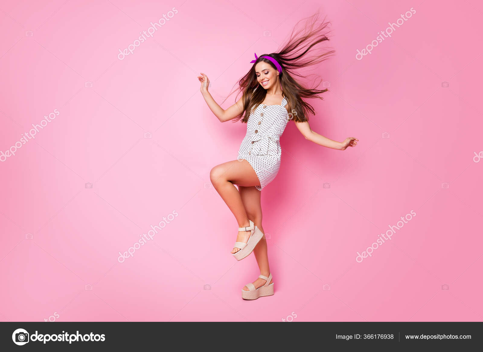 Full length body size view of her she nice-looking attractive