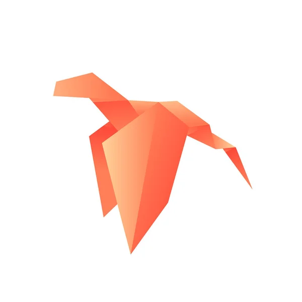 Dragón animales origami vector ilustración logo — Archivo Imágenes Vectoriales