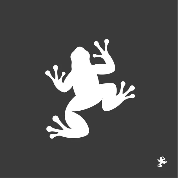 Grenouille illustration signe minimalisme marque moderne logo vecteur à la mode — Image vectorielle