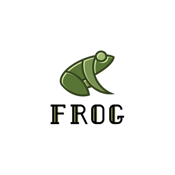 Frosch Illustration Logos Zeichen Marke Vektor Trend — Stockvektor