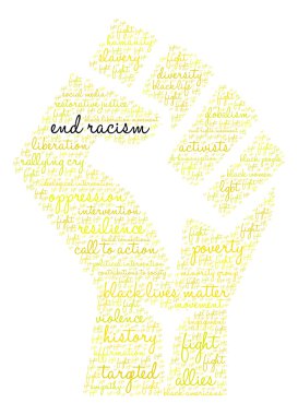 End Racism Word Cloud clipart
