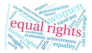 Eşit haklar kelime bulutu