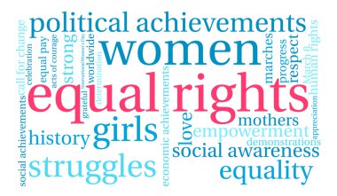 Eşit haklar kelime bulutu