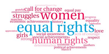 Eşit haklar kelime bulutu