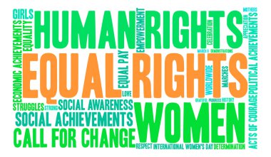 Eşit haklar kelime bulutu