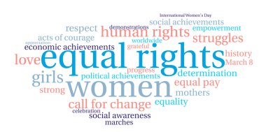 Eşit haklar kelime bulutu