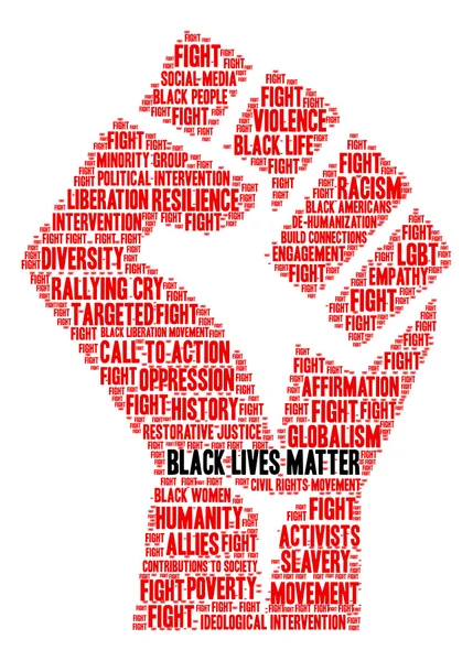 Black Lives Matter Word Cloud — Stock Vector