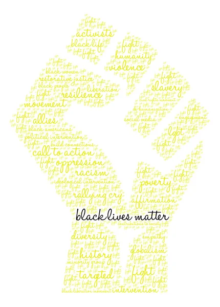 Black Lives Matter Word Cloud — Stock Vector