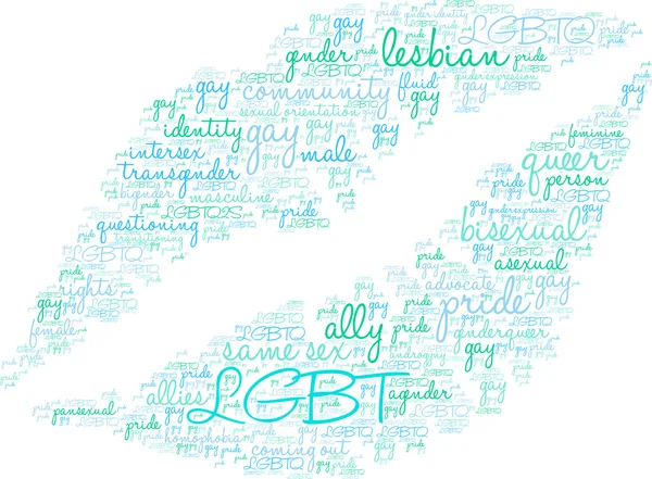 Nube de palabras LGBT — Archivo Imágenes Vectoriales
