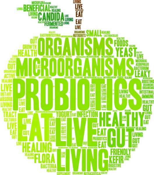 Probiotici Word Cloud — Vettoriale Stock