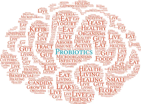 Probiotika Wortwolke — Stockvektor