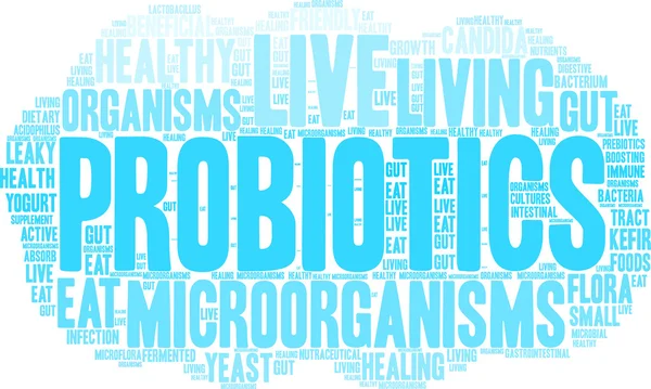 Probióticos Word Cloud — Vector de stock