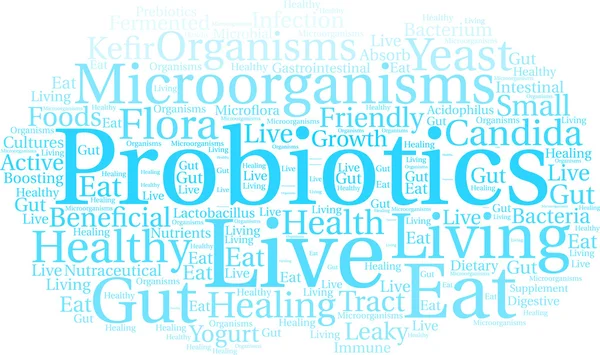 Probióticos Word Cloud — Vector de stock