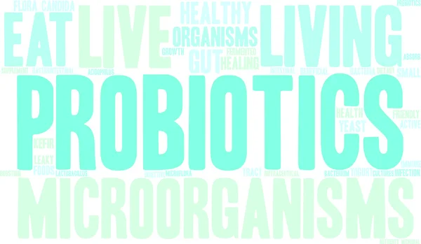 Probióticos Word Cloud — Vector de stock