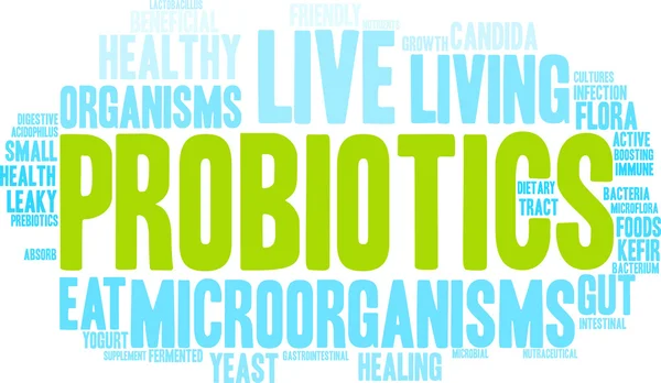 Probióticos Word Cloud — Vector de stock