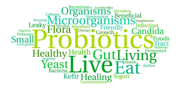 Probiotika Word Cloud — Stock vektor