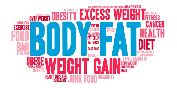 Body Fat Word Cloud — Stock Vector