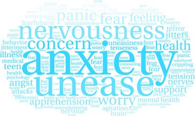 Anksiyete kelime bulutu