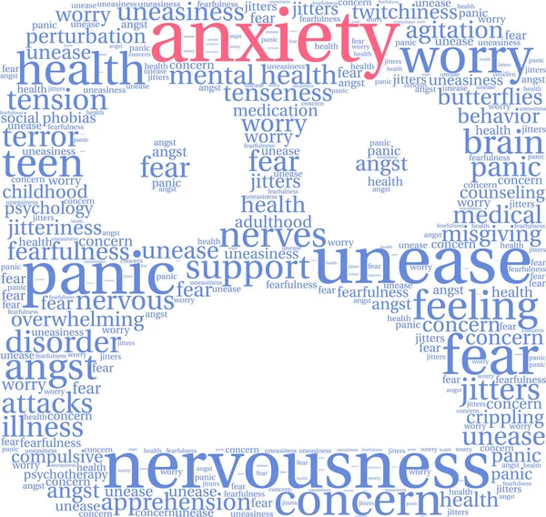 Anxiété Word Cloud — Image vectorielle
