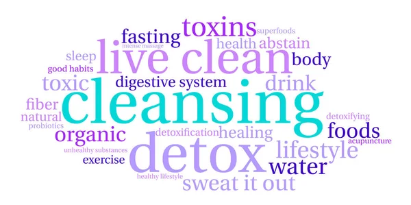 Cleansing Word Cloud — Stock Vector