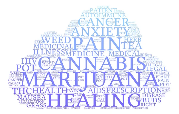Nuage de mots marijuana — Image vectorielle