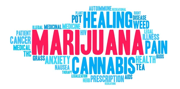 Nuage de mots marijuana — Image vectorielle