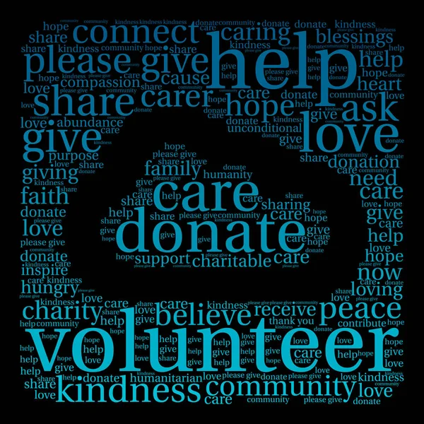 Volunteer Word Cloud — Stock Vector