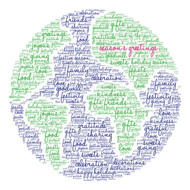 Mutlu bayramlar kelime bulutu