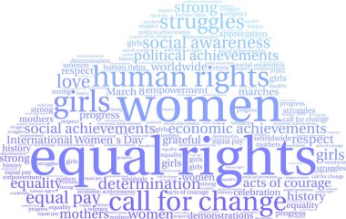 Eşit haklar kelime bulutu