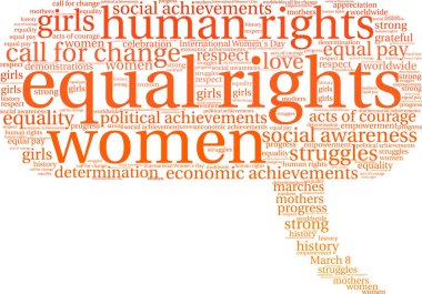 Eşit haklar kelime bulutu