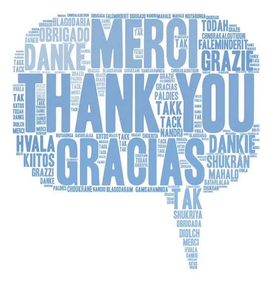 Internacional Gracias Word Cloud — Archivo Imágenes Vectoriales