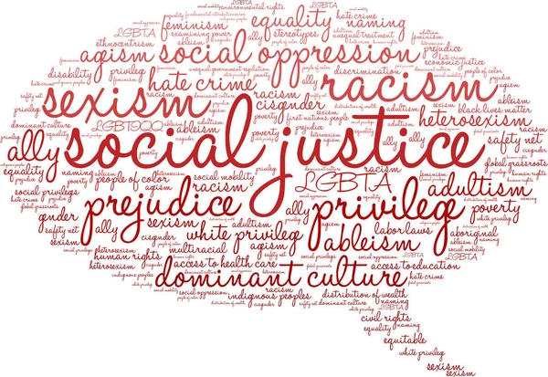 Awan Kata Keadilan Sosial - Stok Vektor