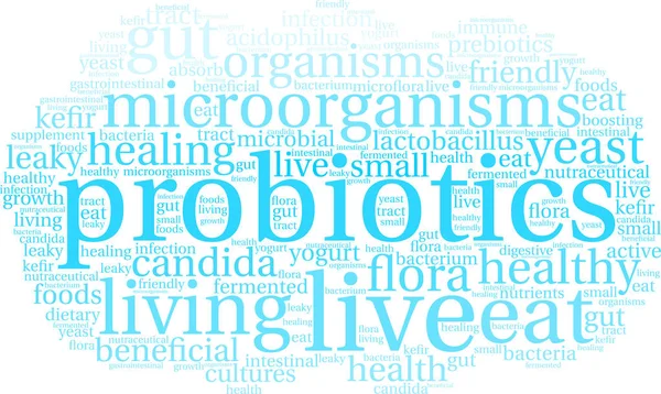 Probiotice Word Cloud — Vector de stoc