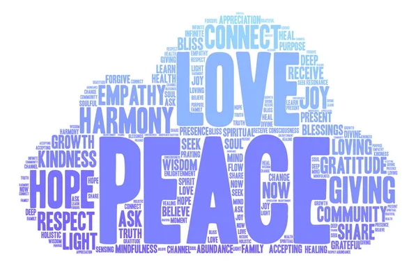 Peace Word Cloud — Stock Vector