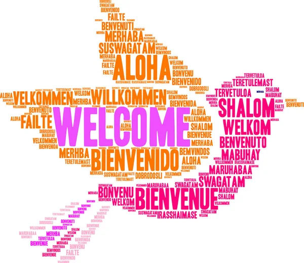 Mot de bienvenue international Cloud — Image vectorielle