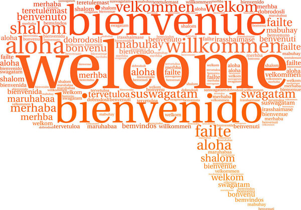 International Welcome Word Cloud