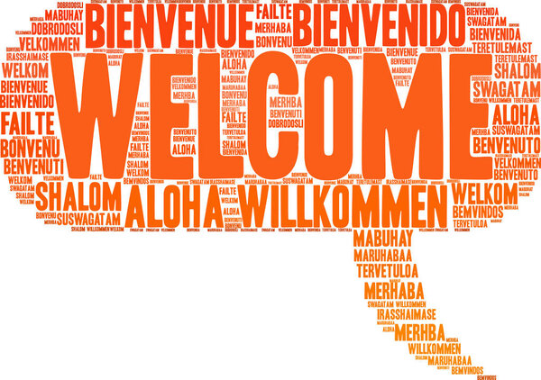 International Welcome Word Cloud
