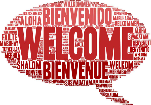 International Welcome Word Cloud