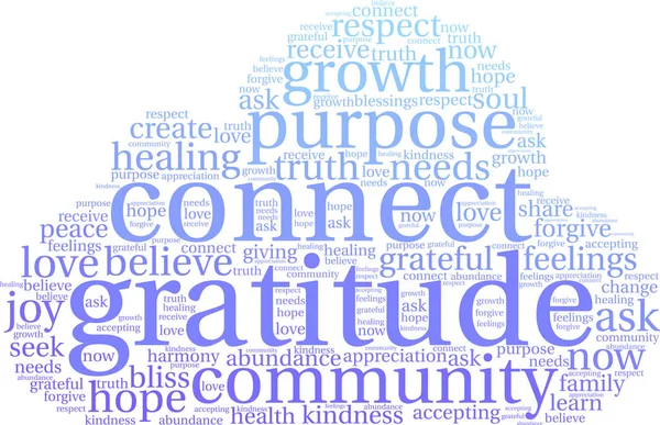 Gratitude Word Cloud — Stock Vector