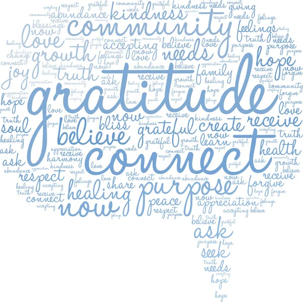 Gratitudine Word Cloud — Vettoriale Stock