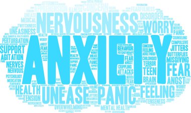 Anksiyete kelime bulutu