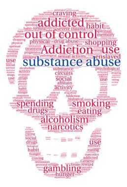 Madde bağımlılığı kelime bulutu