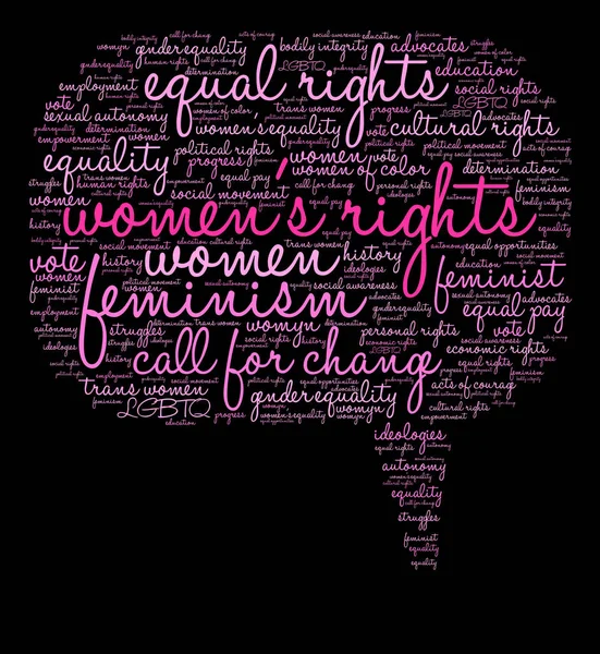 Women's Rights Word Cloud — Stock Vector