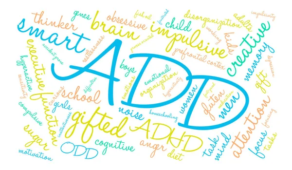 AÑADIR Word Cloud — Vector de stock